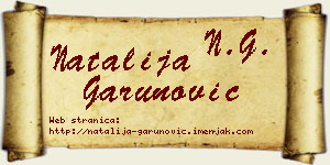 Natalija Garunović vizit kartica